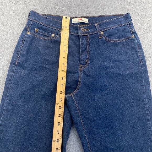 Levis 512 Womens Blue Jeans Straight Leg Size 14 M Stretch Denim,Casual - Picture 5 of 12